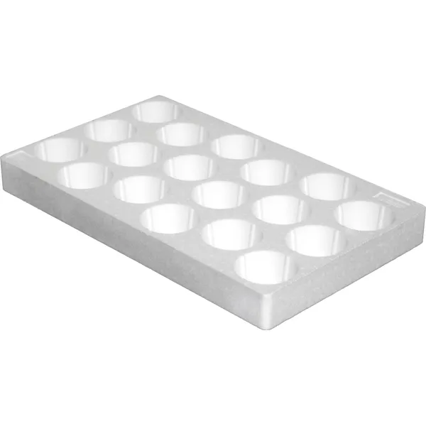 Blomsterbrett, runde hull, 18 hull / 9 cm, med bunn