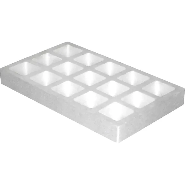 Blomsterbrett, firkant hull, 15 hull / 9-10 cm, 4-kant