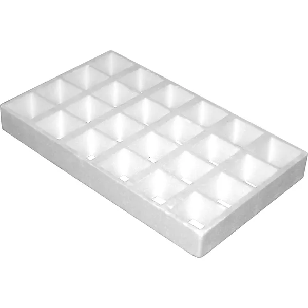 Blomsterbrett, firkant hull, 24 hull / 7,5 cm, 4-kant