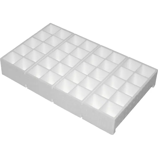 Blomsterbrett, firkant hull, 40 hull / 6 cm, 10-pakk