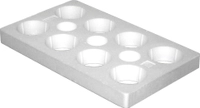 Blomsterbrett, runde hull, 8 hull / 12 cm, uten bunn