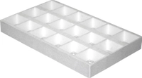 Blomsterbrett, firkant hull, 18 hull / 8 cm, 4-kant